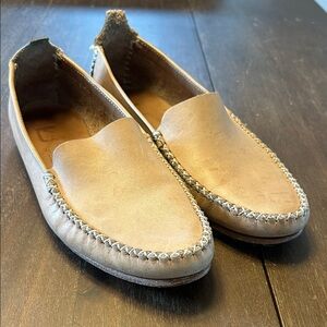 K.Jacques St. Tropez Slip-On Light Tan Loafer Style Shoes